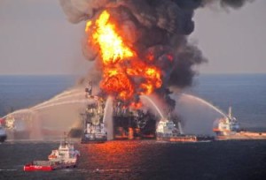 Esplosione in una piattaforma BP 