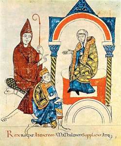 Pergamena, Enrico IV prega l'abate che interceda presso Matilde